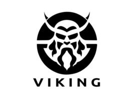 viking logotyp design ikon symbol vektor mall. mänsklig viking logotyp vektor.