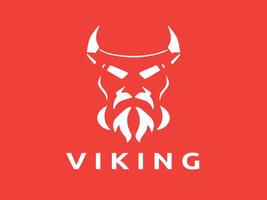 viking logotyp design ikon symbol vektor mall. mänsklig viking logotyp vektor.