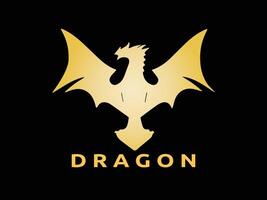 Drachen Logo Design Symbol Symbol Vektor Vorlage.