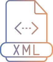 xml-Linienverlaufssymbol vektor