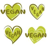 Veganes Symbol Veganismus Logo Veganer Diätaufkleber oder ökologischer Lebensmittelstempel vektor