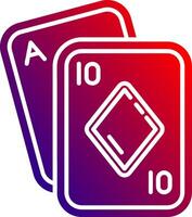 Poker solide Gradient Symbol vektor