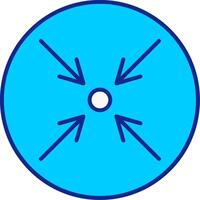 minimieren Blau gefüllt Symbol vektor