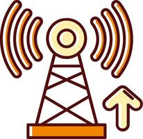 Signal gefüllt ausgerutscht retro Symbol vektor