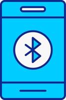 Bluetooth Blau gefüllt Symbol vektor