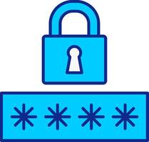 Passwort Blau gefüllt Symbol vektor