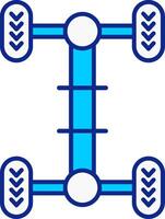 Chassis Blau gefüllt Symbol vektor