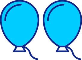Luftballons Blau gefüllt Symbol vektor