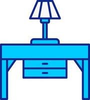 Konsole Tabelle Blau gefüllt Symbol vektor