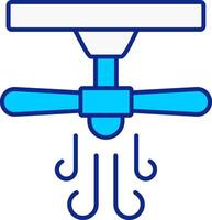 Decke Ventilator Blau gefüllt Symbol vektor