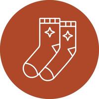 Socken Linie Mehrkreis Symbol vektor