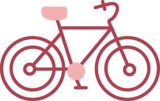 Fahrrad solide zwei Farbe Symbol vektor