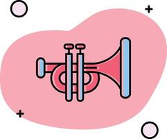 Trompete rutschte aus Symbol vektor