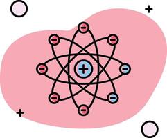 Atom rutschte aus Symbol vektor