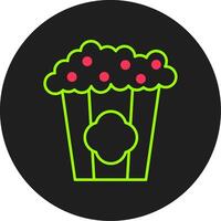 Popcorn-Glyphe-Kreis-Symbol vektor