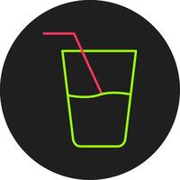färsk juice glyf cirkel ikon vektor