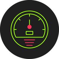 Tachometer-Glyphe-Kreis-Symbol vektor