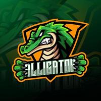 logotypdesign för alligator sportmaskot vektor