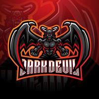 Dark Devil Esport Maskottchen Logo-Design vektor