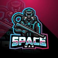 space war esport maskot logotyp vektor