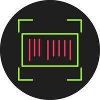 Barcode-Glyphe-Kreis-Symbol vektor