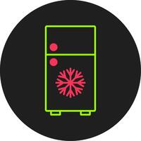 Kühlschrank-Glyphe-Kreis-Symbol vektor