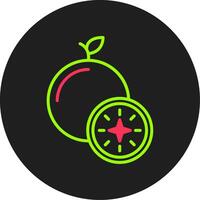 guava glyf cirkel ikon vektor