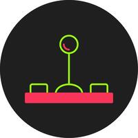 Joystick Glyphe Kreis Symbol vektor