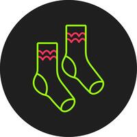 Paar von Socken Glyphe Kreis Symbol vektor