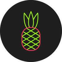 ananas glyf cirkel ikon vektor