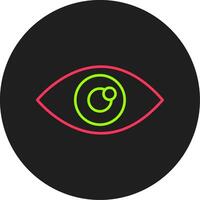 Auge Glyphe Kreis Symbol vektor