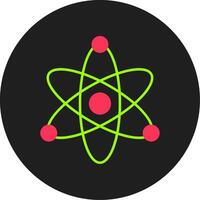 Atom-Glyphe-Kreis-Symbol vektor