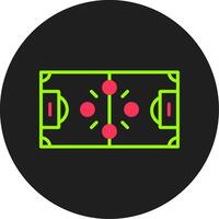 Fußball Strategie Glyphe Kreis Symbol vektor