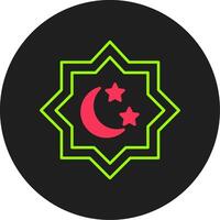 islamisch Star Glyphe Kreis Symbol vektor