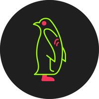 Pinguin Glyphe Kreis Symbol vektor