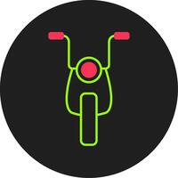 Motorrad-Glyphe-Kreis-Symbol vektor