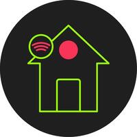 Smart-Home-Glyphe-Kreis-Symbol vektor