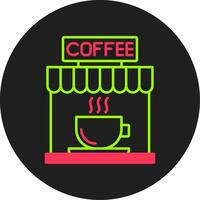 Kaffee Glyphe Kreis Symbol vektor