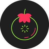 tomat glyf cirkel ikon vektor