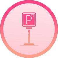 Parkplatz solide Kreis gradeint Symbol vektor