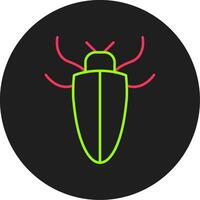 insekt glyf cirkel ikon vektor
