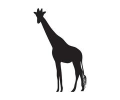 die Giraffensilhouette vektor