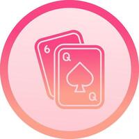 Poker solide Kreis gradeint Symbol vektor