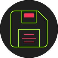 Diskette Glyphe Kreis Symbol vektor