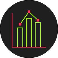 statistik glyf cirkel ikon vektor