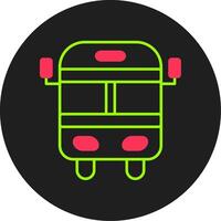 Schule Bus Glyphe Kreis Symbol vektor