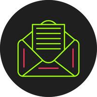 Kreissymbol für E-Mail-Glyphe vektor