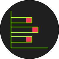 Bar Diagramm Glyphe Kreis Symbol vektor