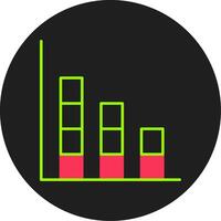 Bar Graph Glyphe Kreis Symbol vektor