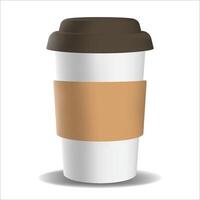 vektor realistisk papper kopp av kaffe.